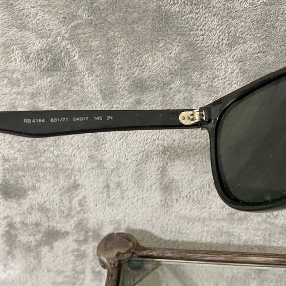 Ray-Ban RB4184 601/71 Sunglasses Black Replacement FRAMES ONLY 54-17-145 Italy - Picture 4 of 5